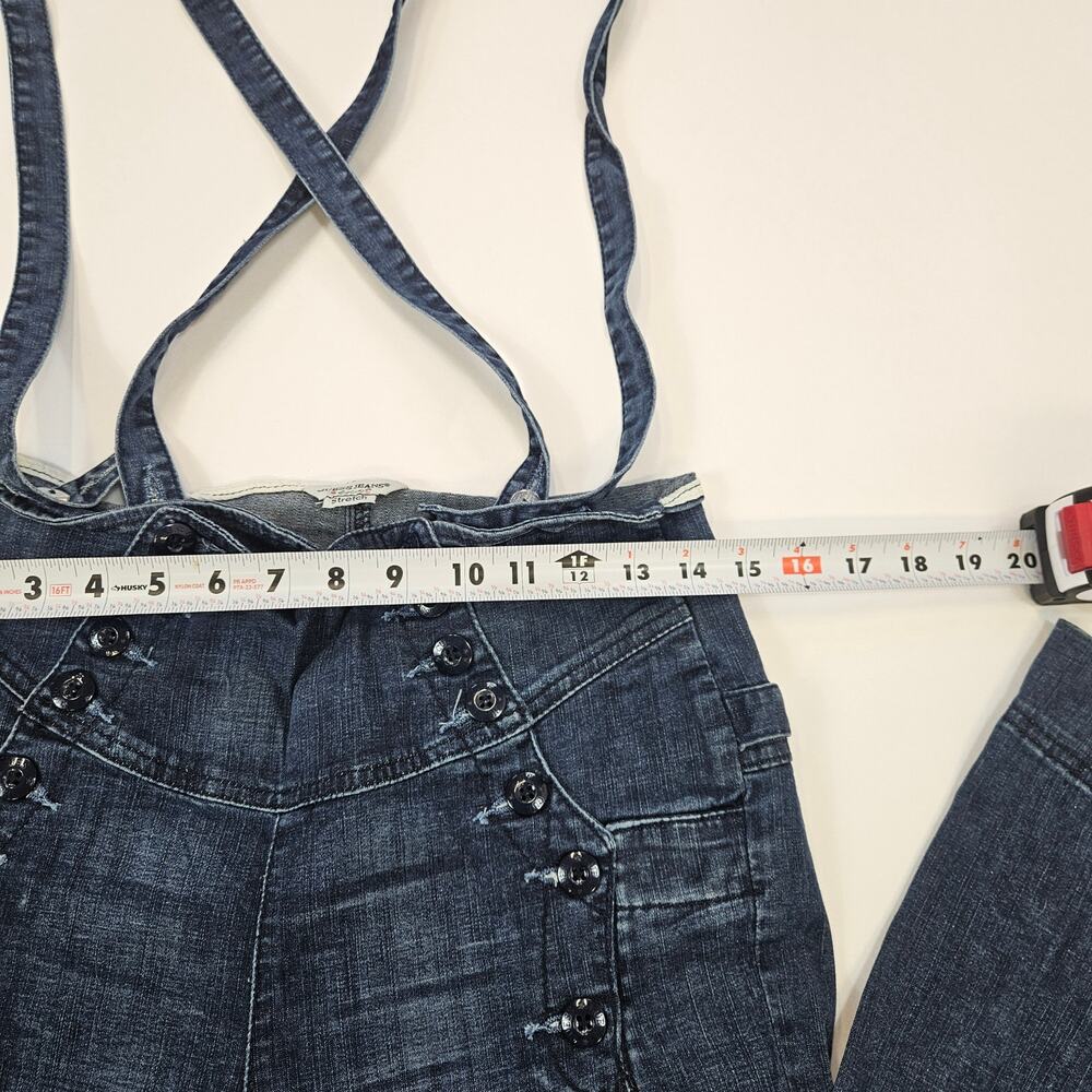 Y2k Guess Jeans Wide Leg High-Rise Suspender Vintage Denim - Size 30 - Picture 7 of 9
